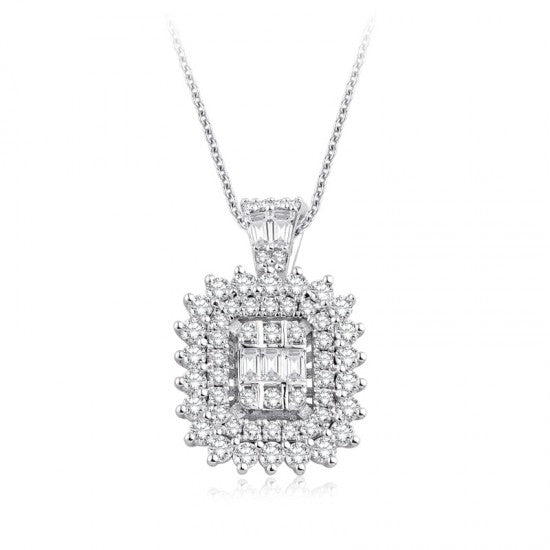 Висулка бяло злато с Диаманти 0.64 карата